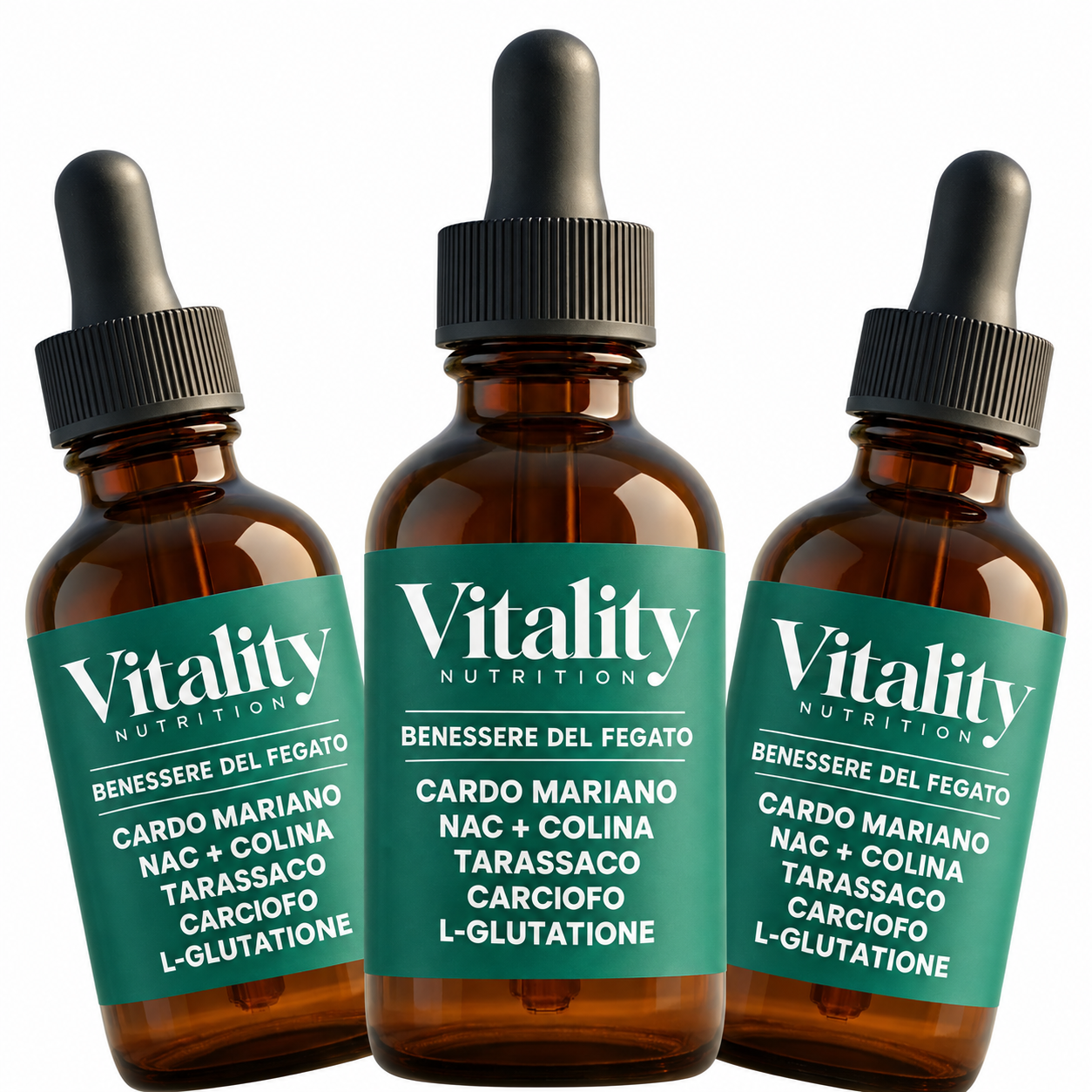Tre flaconi Vitality Nutrition