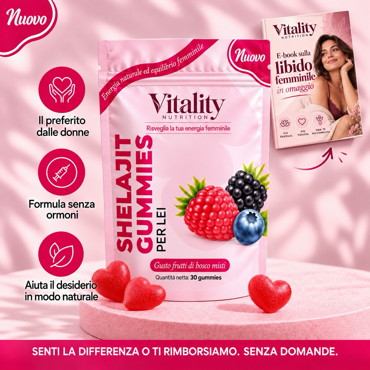 Vitality Shelajit Gummies per Lei con e-book in omaggio