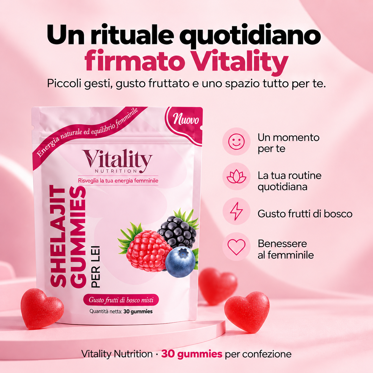Vitality Shelajit Gummies per Lei — immagine 3